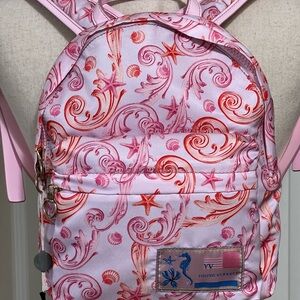 AUTHENTIC YOUNG VERSACE BACKPACK. SEA MOTIFF SIZE 9X11.100% LEATHER,NEW WITH TAG